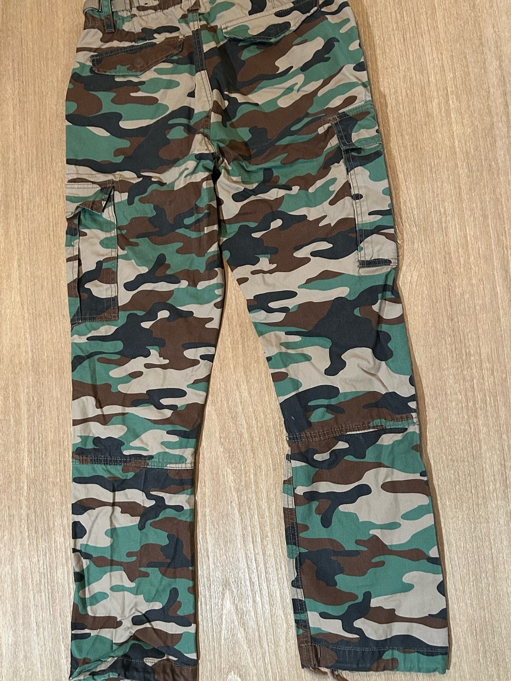LCKR Camo Cargo Pants Medium Woodland Camouflage Utility Parachute Y2K